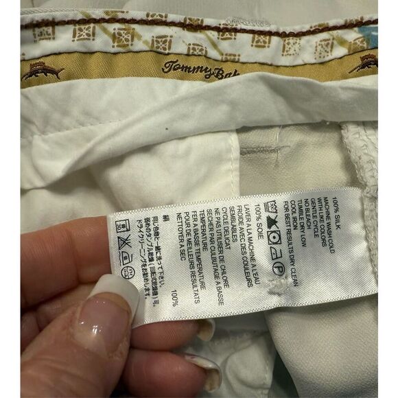 Tommy Bahama Men’s 100% Silk Shorts Classic Pockets Khaki Sz. 36 - Picture 10 of 11